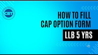 CAP Option form for LLB 5 yrs Integrated Course 202425  LLB 5   MHACET LLB 5  Hindi [upl. by Leimaj]