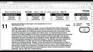 2024 Whitney Stakes Analysis and Picks  Saratoga [upl. by Modesta]