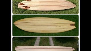 Wooden chambered Surfboard [upl. by Ludvig331]