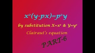 VTU Engineering Maths 2 Clairauts equation Good and interesting examplePART6 [upl. by Madda]