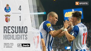 Highlights  Resumo FC Porto 41 SC Braga Liga 2223 8 [upl. by Isolda338]