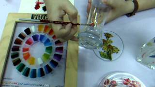 牧莎DIY手藝教室Glass Painting 玻璃彩繪 [upl. by Dolhenty]