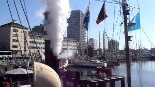 the steamtug hercules whistling during oostende voor anker [upl. by Ramad]