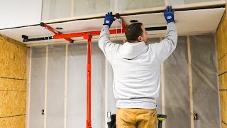 Drywalling Metal Garage Part 1  Helpful Drywall Hanging Tips [upl. by Brag915]