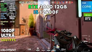 Valorant 400 Fps  RTX 3060 12GB  I5 12400F  Ultra and Low Settings Benchmark [upl. by Zachar863]