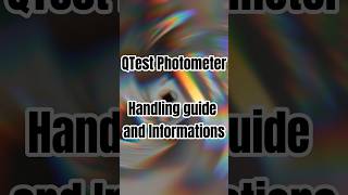 QTest photometer handling guide Simple digital Evaluation of substances🔬💊 [upl. by Naujud]