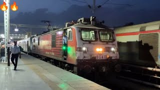 Indian Railway Train High Speed Crossing local train Kota To Bengalur Railway train [upl. by Neyugn196]