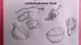 how to draw carbohydrates food easycarbohydrate foods drawing [upl. by Zug]