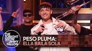 Peso Pluma Ella Baila Sola  The Tonight Show Starring Jimmy Fallon [upl. by Doloritas]