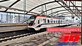 Metrorrey L3 Estación Santa Lucía CRRC MM20🇨🇳 [upl. by Ralyks]