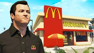 1 TAG bei MCDONALD´s ARBEITEN in GTA 5 [upl. by Arocal]