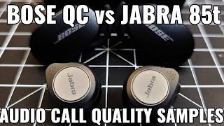 Jabra Elite 85T Vs Bose Quiet Comfort Quality Audio Samples [upl. by Osmund]