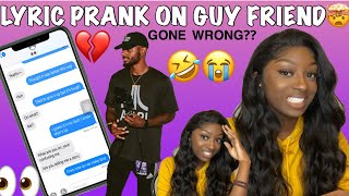 LYRIC PRANK ON GUY FRIEND 😱🤣 [upl. by Tarabar]