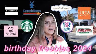 BIRTHDAY FREEBIES 2024  free things you can get for your birthday [upl. by Zerk]