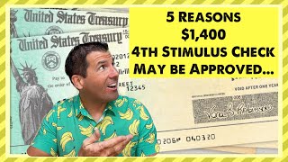 5 Reasons a 1400 4th Stimulus Check May be Approved in 2024  SSA SSDI SSI Low Income [upl. by Eladnwahs]