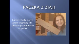 Ziaja  otwieram paczkę z nowymi zapasami  przepraszam za jakość  testy nowej lampy nieudane [upl. by Ahsiugal]