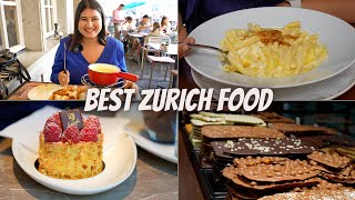 ZURICH Food tour  Best Cheese amp delicious Swiss Food  Cheese Fondue Raclette amp more [upl. by Bridie]