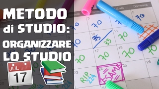 METODO DI STUDIO COME ORGANIZZARE LO STUDIO [upl. by Repsaj]