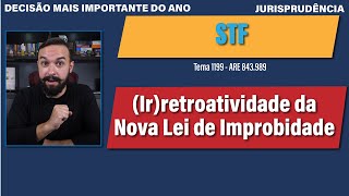 STF IMPORTANTE  IRRETROATIVIDADE da Nova Lei de Improbidade [upl. by Dnomyar]