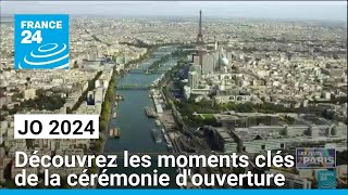 JO 2024  découvrez les moments clés de la cérémonie douverture • FRANCE 24 [upl. by Celina]