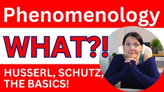 Phenomenology for beginners  Husserl and Schutz explained  Intentional consciousness essence etc [upl. by Derayne8]