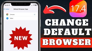 How To Change Default Browser On iPhone  Make Chrome Default Browser  New Update 2024 [upl. by Ahsiem]