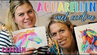 AQUARELLEN MET ECOLINE  Joyce amp Jaydee de Vos [upl. by Maggs203]