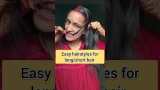 Easy hairstyles for longshort hairhairstyle shorts viralvideo [upl. by Dohsar]