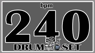 240 bpm ROCK DRUM SET [upl. by Adnala]