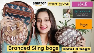 Amazon Sling Bag Haul Best Bags Starts ₹230  Braned sling bag  lavie  Baggit  Caprese  Purse [upl. by Ovatsug]