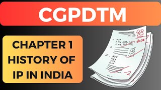 ip legislationhistory of ip in indiacgpdtm preparation [upl. by Bobine]