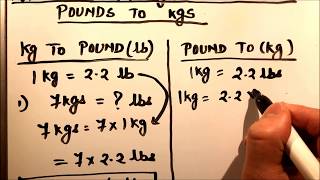 HOW TO CONVERT KILOGRAMS TO POUND Kg TO lb  AND POUNDS TO KILOGRAMlb to kg [upl. by Anastasie956]