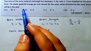 Elasticity Physics  Class 11  Pyq  mechanical properties  Two wires of same material Neet Jee [upl. by Ittap]