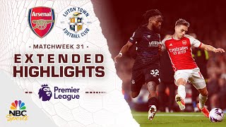 Arsenal v Luton Town  PREMIER LEAGUE HIGHLIGHTS  432024  NBC Sports [upl. by Refeinnej230]