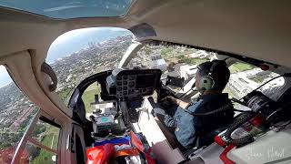 HEMS Bell 407 Departure cockpit view [upl. by Farlay270]