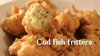 COD FISH FRITTERS BY SPANISH COOKING [upl. by Aitnis]