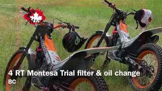 4 RT Montesa Trial bike oil filter and oil change [upl. by Palestine939]