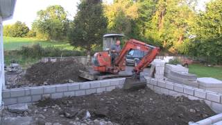 Hitachi Mini Digger prepares a Foundation [upl. by Aisaim]