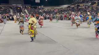 Jr Womens Jingle Group 1 Song 1  Red Deer Powwow 2023 Saturday Night Live [upl. by Ssirk]