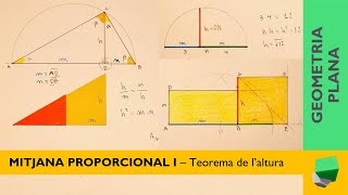 Mitjana proporcional  Teorema altura  Transformacions anamòrfiques [upl. by Atinej]