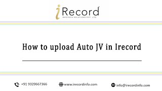 How to upload Auto Journal Vouchers Entry in iRecord Software  StepbyStep Guide [upl. by Braeunig]