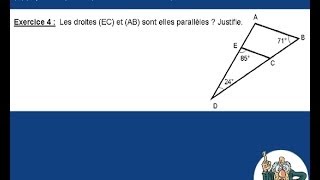 angles et parallélisme 4 5ème [upl. by Aynuat207]