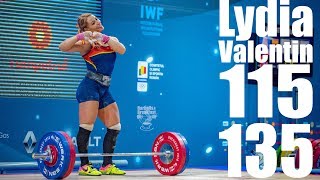 Lydia Valentin 75kg Spain 115kg Snatch 135kg Clean and Jerk  2018 European Champion [upl. by Sosthenna]