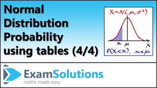 Normal Distribution  Calculating Probability using Tables 4 of 4 [upl. by Warfourd]