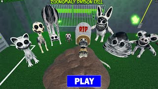 ZOO KEEPER RIP  ZOONOMALY BARRYS PRISON RUN OBBY All Morphs Unlocked Full Gameplay obby [upl. by Denae984]