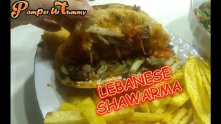 How to make LEBANESE SHAWARMAAUTHENTIC shawarma tahini food tortilla [upl. by Nemrak]