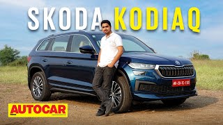 2022 Skoda Kodiaq facelift review  Change of heart  First Drive  Autocar India [upl. by Harshman104]