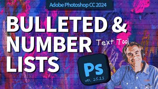 How To Create Bulleted amp Numbered Lists in Photoshop [upl. by Luar]