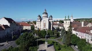 Targu Mures Mures Romania from drone in april [upl. by Esej]