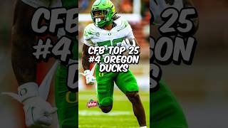 College Football Top 25 Teams No 4  Oregon Ducks factsonsports collegefootball goducks [upl. by Arraic]